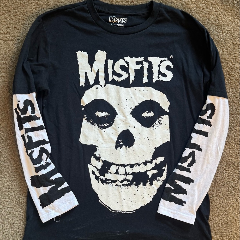 Black and White Misfits Long-Sleeve